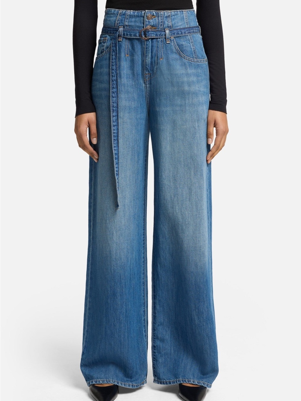 Belted Wide Legged Phoenix Jeans